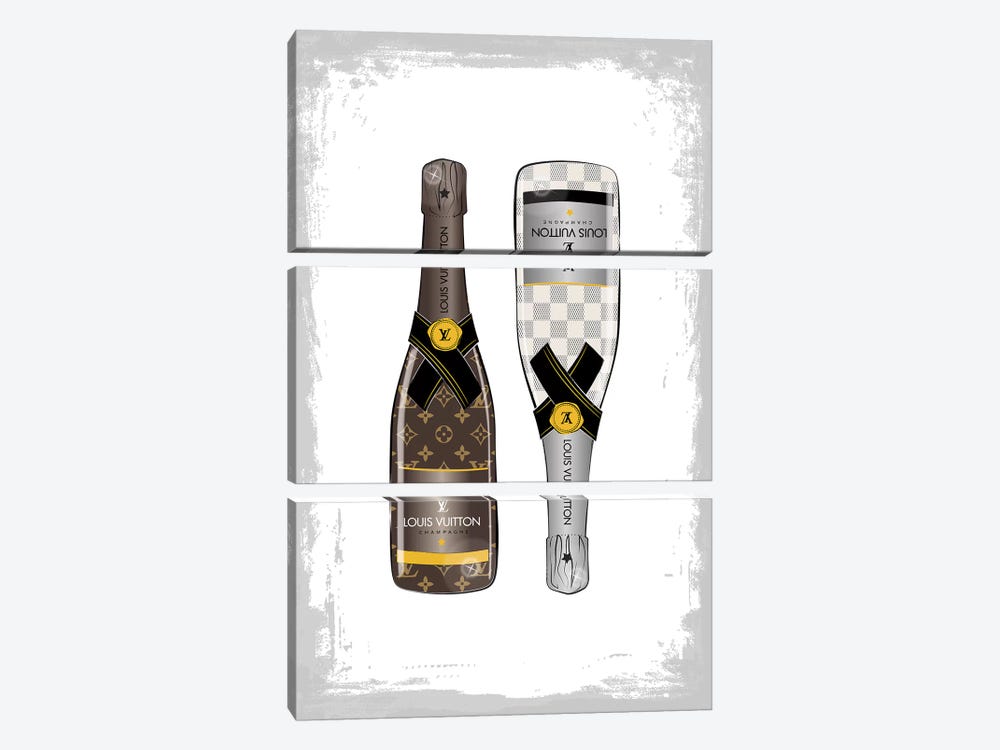 LV Champagne II by Martina Pavlova 3-piece Canvas Art