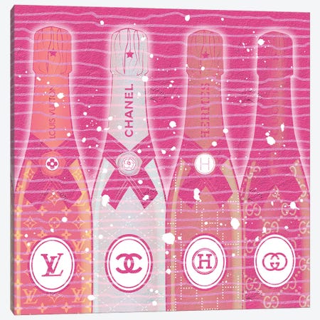 Pink Brand Bottles Canvas Print #PAV900} by Martina Pavlova Canvas Art