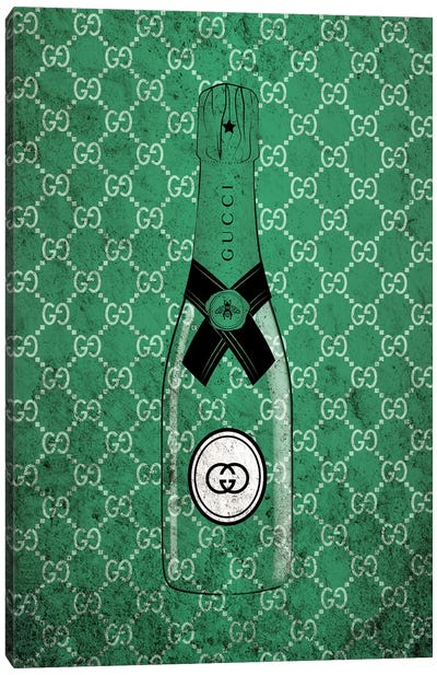 Gucci Champagne Canvas Art Print - Martina Pavlova Fashion Brands