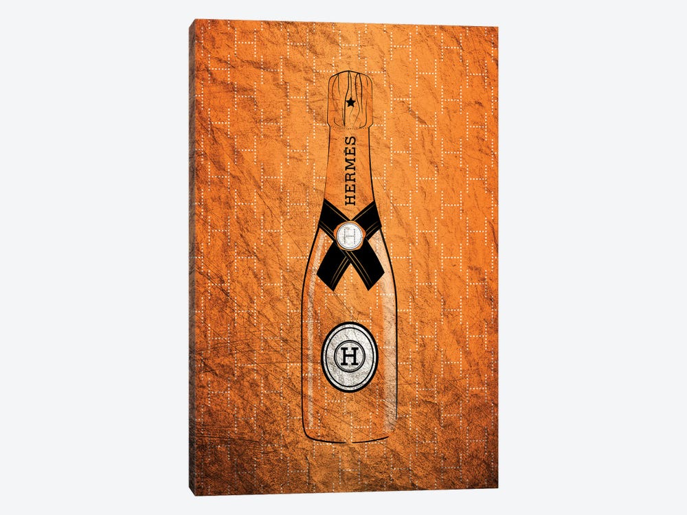 Hermes Champagne Bottle by Martina Pavlova 1-piece Art Print