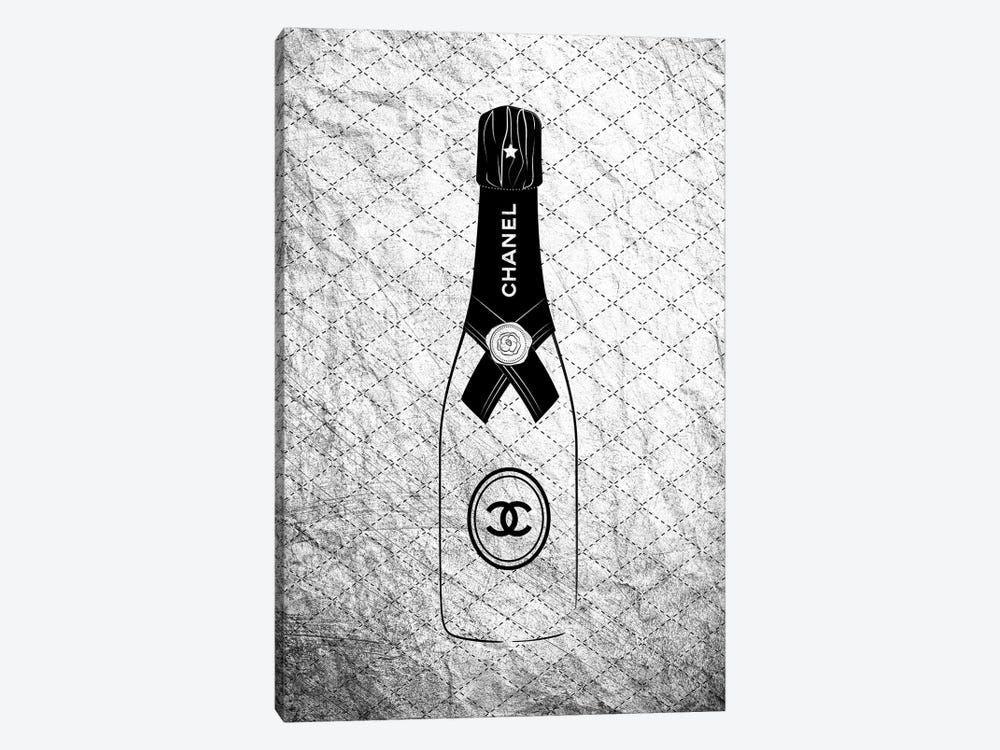 Chanel Champagne Bottle by Martina Pavlova 1-piece Canvas Art Print