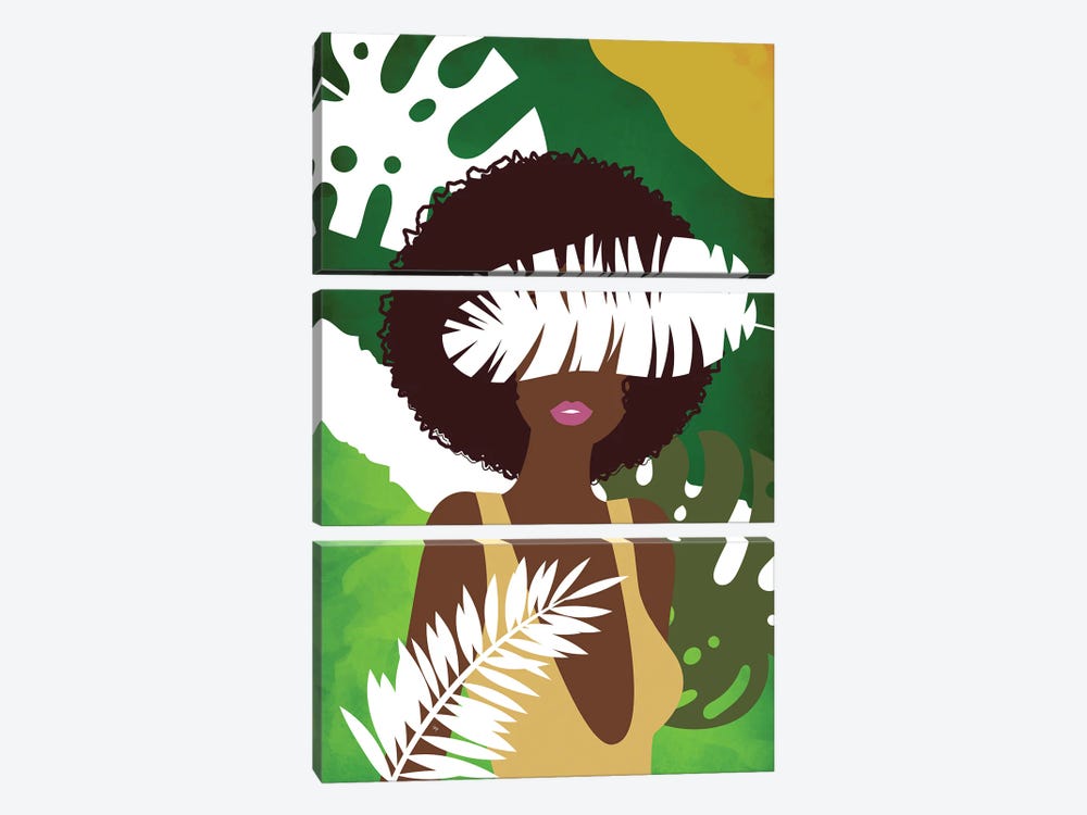 Jungle Girl by Martina Pavlova 3-piece Art Print