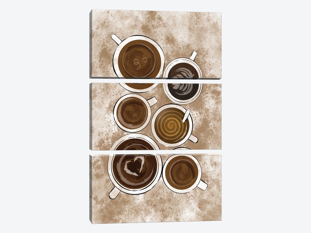 Coffee Moments by Martina Pavlova 3-piece Canvas Art Print