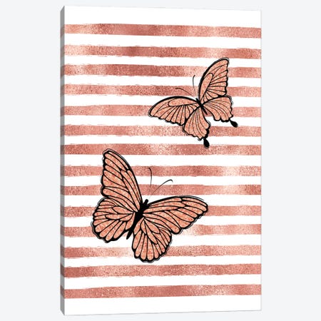 Glitter Butterflies Canvas Print #PAV957} by Martina Pavlova Canvas Artwork