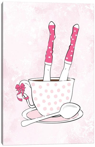 My Cup Of Tea Canvas Art Print - Legs