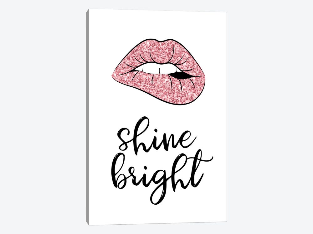 Shine Bright Lips by Martina Pavlova 1-piece Canvas Art Print