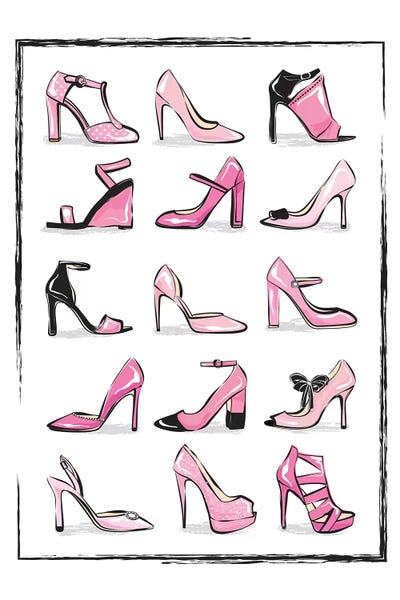 Black & Pink: Pink Shoes by Martina Pavlova