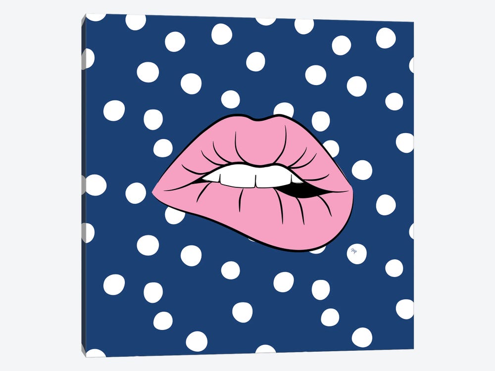 Bold Lips One by Martina Pavlova 1-piece Canvas Wall Art