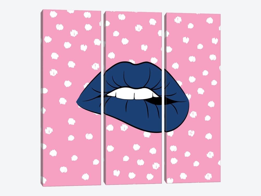 Bold Lips Four by Martina Pavlova 3-piece Canvas Print