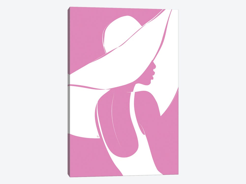 Pink Summer Lady by Martina Pavlova 1-piece Canvas Art Print