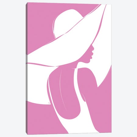 Pink Summer Lady Canvas Print #PAV976} by Martina Pavlova Canvas Art