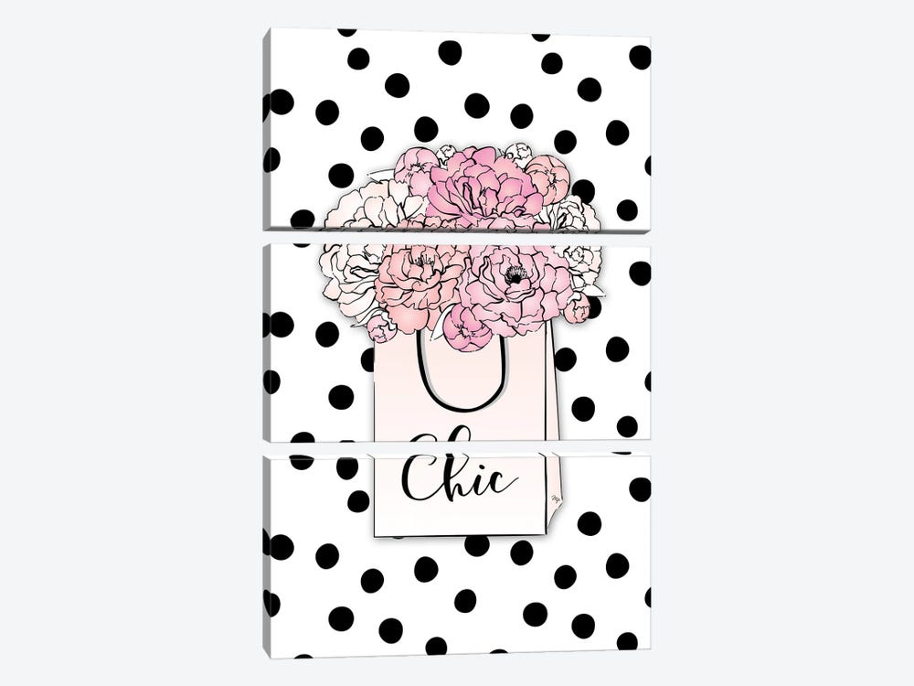 Chic Flowers by Martina Pavlova 3-piece Canvas Print