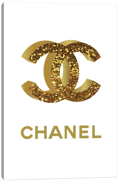 Chanel Gold Canvas Art Print - Martina Pavlova Fashion Brands