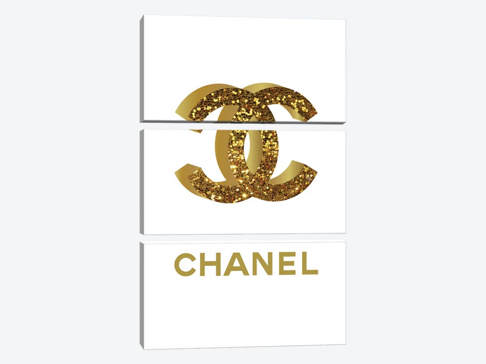 Chanel Gold by Martina Pavlova 3-piece Canvas Print