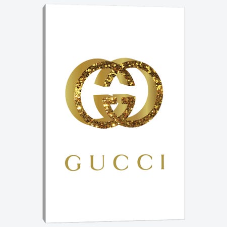Gucci Gold Canvas Print #PAV993} by Martina Pavlova Art Print
