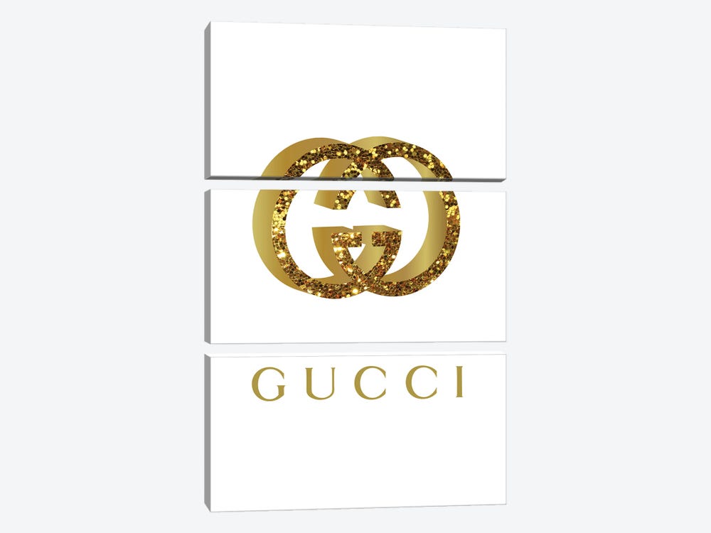 Gucci Gold by Martina Pavlova 3-piece Canvas Artwork