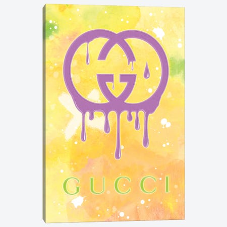 Gucci Paint Canvas Print #PAV996} by Martina Pavlova Canvas Artwork