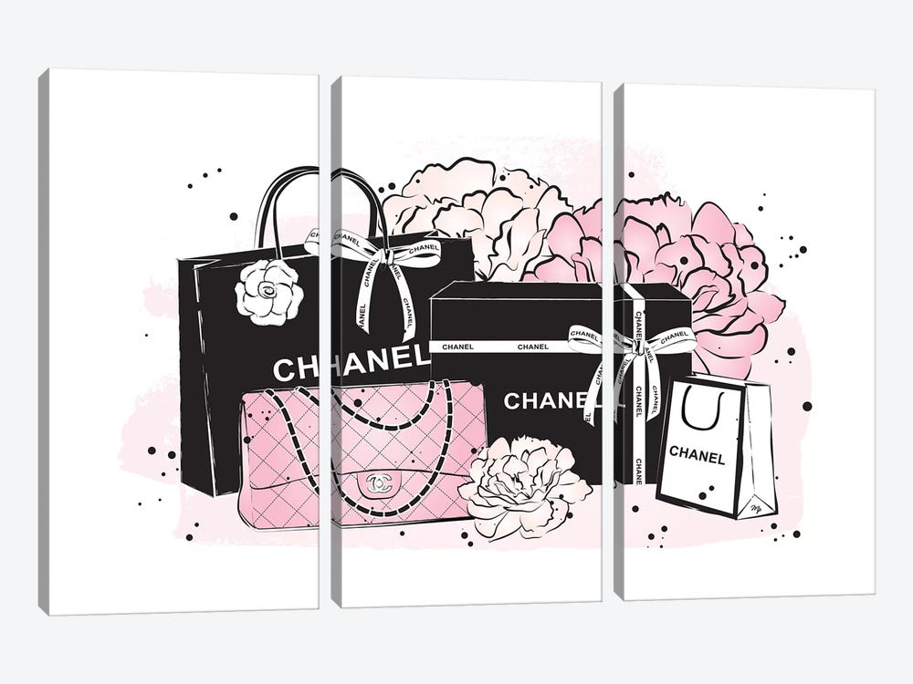 Chanel Bags by Martina Pavlova 3-piece Canvas Art Print