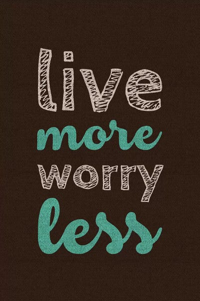 Live More Worry Less by Susana Paz framed wall art