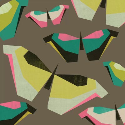 Neon Butterflies by Susana Paz framed wall art