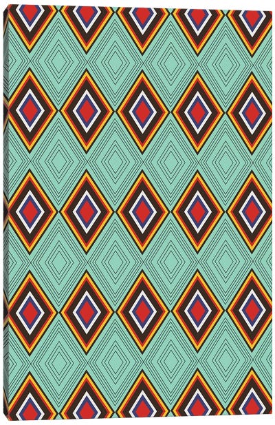 Tribal X Canvas Art Print - Geometric Art