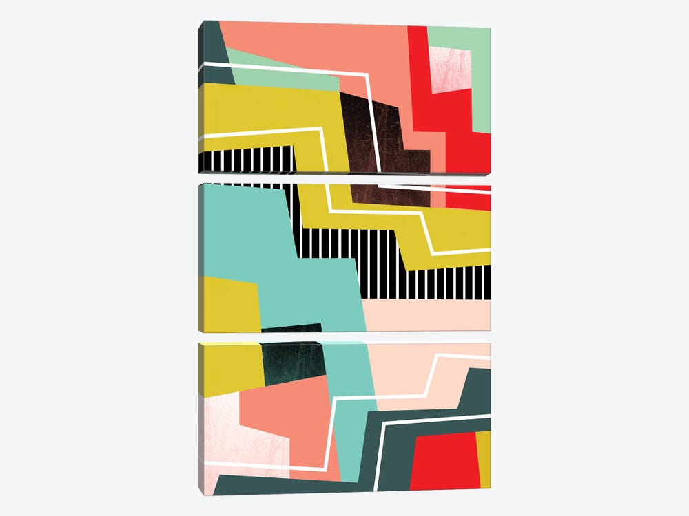 Color Block I by Susana Paz 3-piece Canvas Art Print
