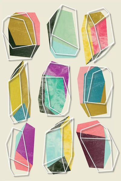 Colors And Crystals by Susana Paz framed wall art