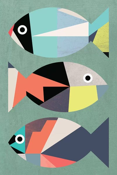 Mid-Century Modern Animals: Little Fish by Susana Paz