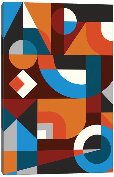 Intuitive II Canvas Art Print - Retro Geo Abstracts