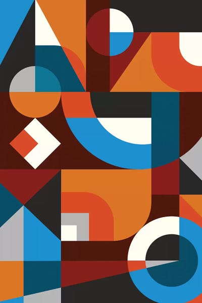 Retro Geo Abstracts: Intuitive II by Susana Paz