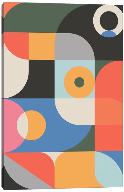 Graphic XII Canvas Art Print - Retro Geo Abstracts