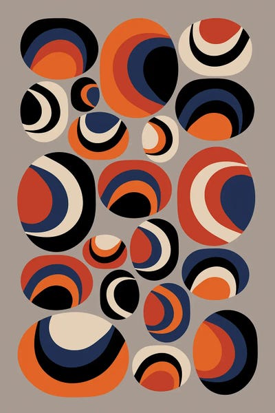 Retro Geo Abstracts: Seashells by Susana Paz