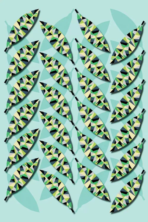 Geometric Leaves by Susana Paz wall art