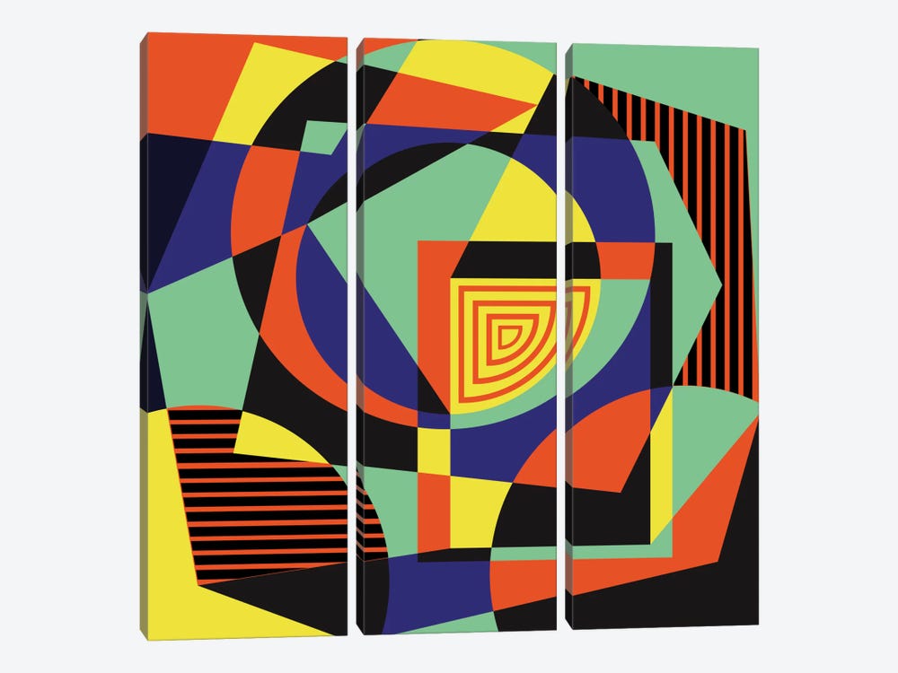 Geometric XIV by Susana Paz 3-piece Canvas Print