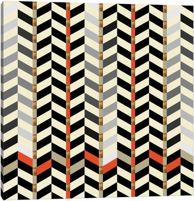 Geometric XXIX Canvas Art Print - Chevron Patterns