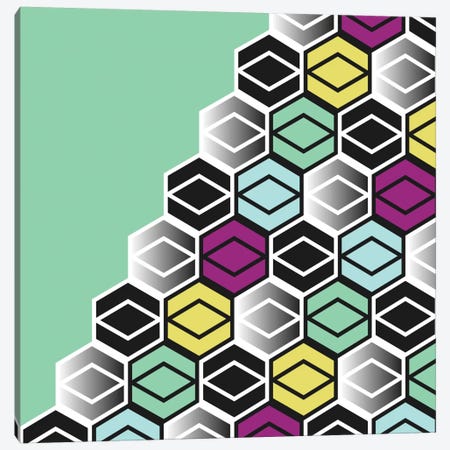 Hexagon Wall Canvas Print #PAZ45} by Susana Paz Canvas Print