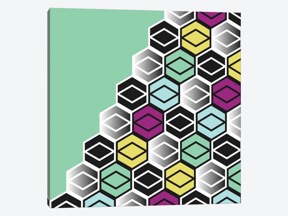 Hexagon Wall by Susana Paz 1-piece Canvas Wall Art