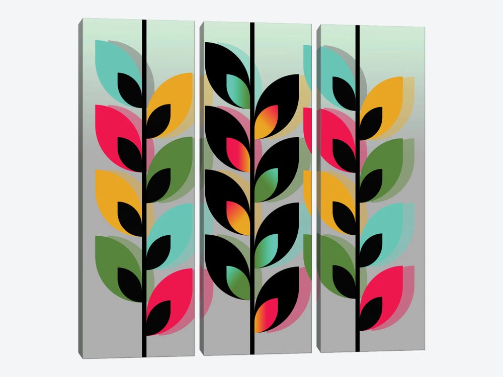 Joyful Plants III by Susana Paz 3-piece Canvas Art