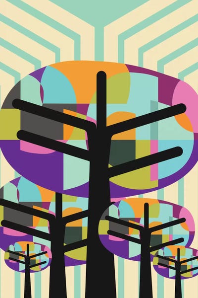 Joyful Trees by Susana Paz framed wall art