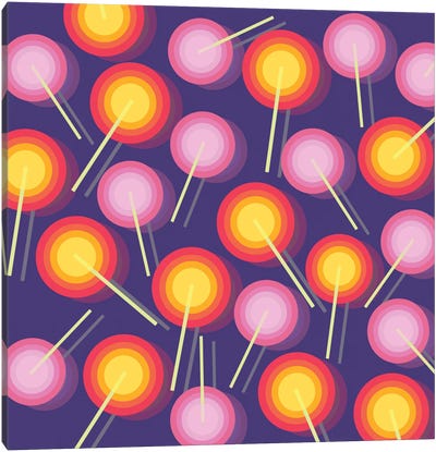 Lollipops Canvas Art Print - 3-Piece Pop Art