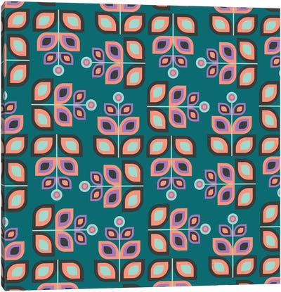 May Flowers Canvas Art Print - Polka Dot Patterns