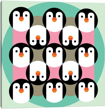 PenguinGame Canvas Art Print - Animal Patterns