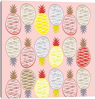 Pineapple I Canvas Art Print - Pop Art for Kitchen