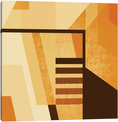 Sepia Canvas Art Print - Orange, Teal & Espresso Art