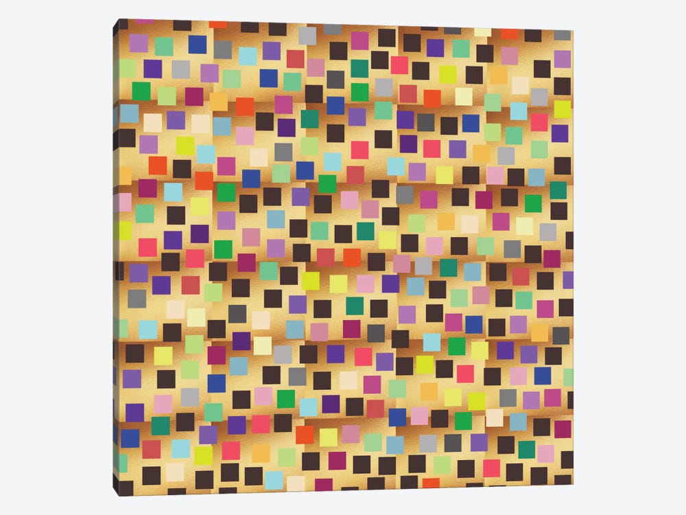 Squares On Gold by Susana Paz 1-piece Canvas Print