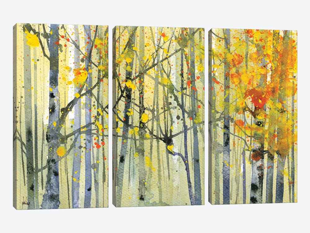 Autumn Birches by Paul Bailey 3-piece Canvas Wall Art