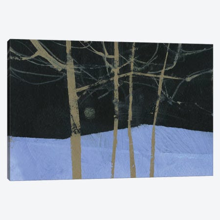 Four Trees and The Moon II Canvas Print #PBA25} by Paul Bailey Canvas Art