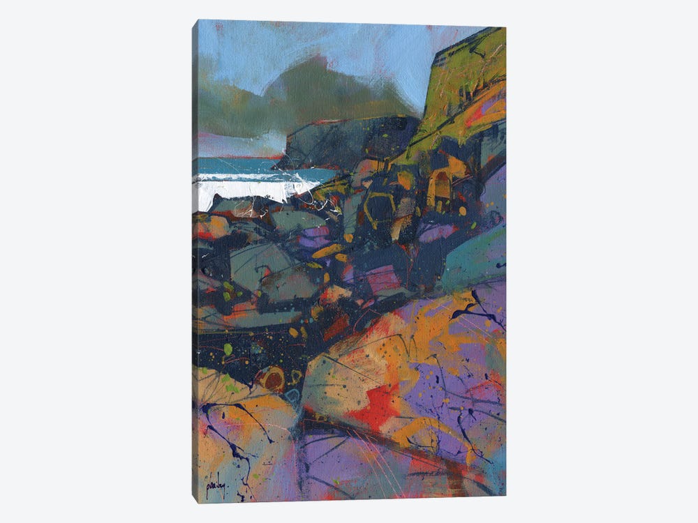 Morfa Cove Rocks by Paul Bailey 1-piece Canvas Art Print
