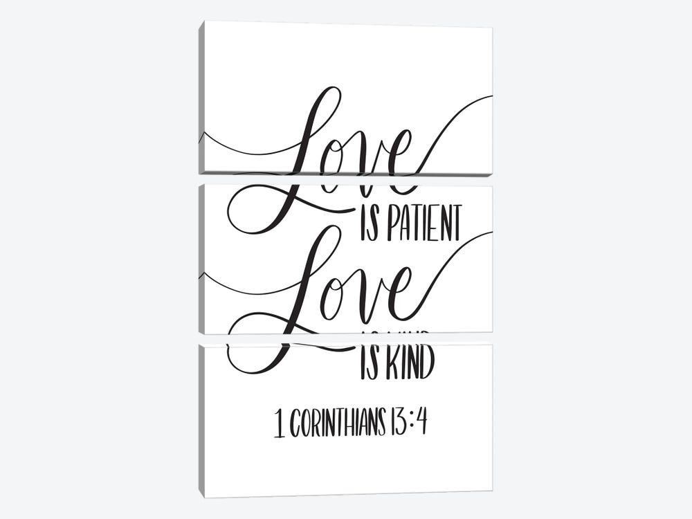 Love is Patient, Love is Kind by Breanna Christie 3-piece Canvas Artwork