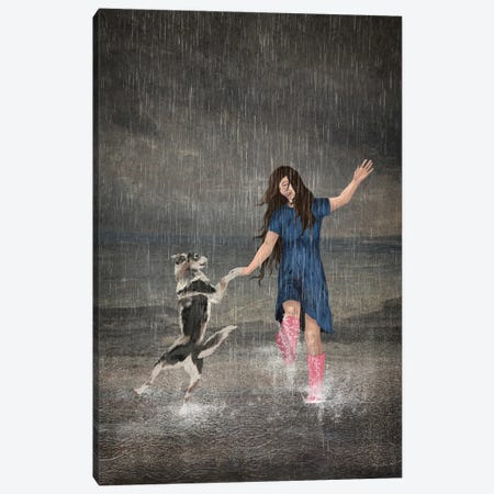 Amor Fati Or Dancing In The Rain Canvas Print #PBF104} by Paula Belle Flores Canvas Art